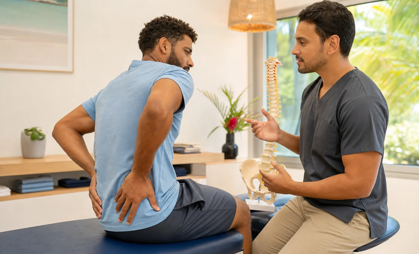 Consultation rassurante pour comprendre une douleur de sciatique en Guadeloupe